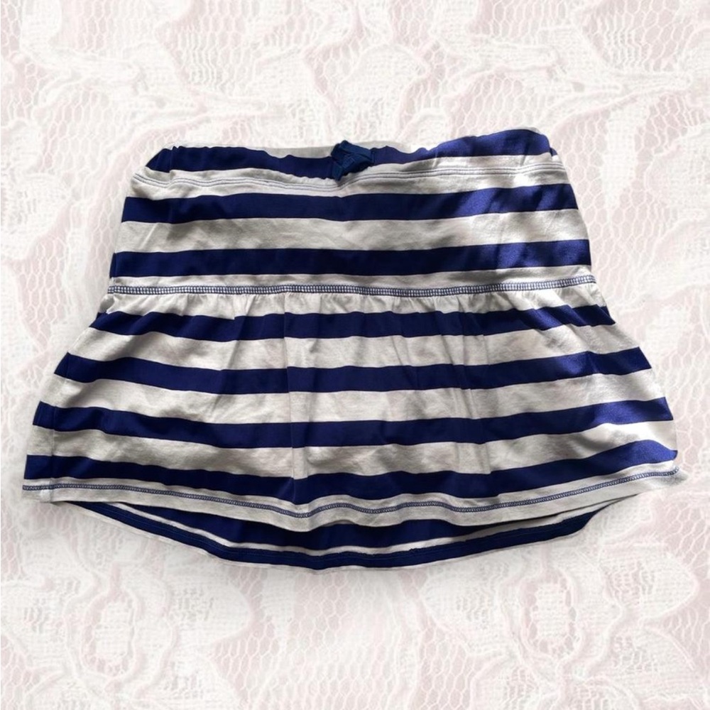 Old Navy Blue and White Striped Mini Skirt